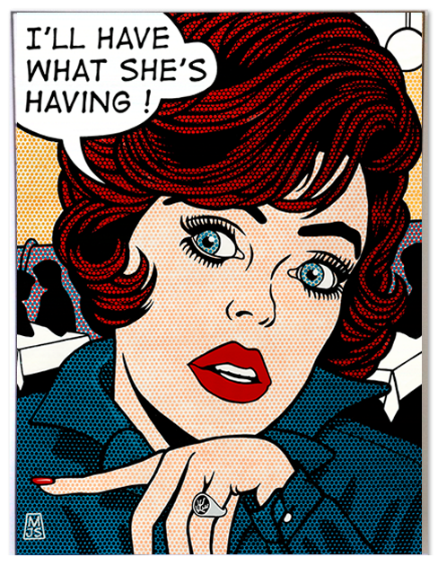 WHAT SHE'S HAVING 40" x 30"